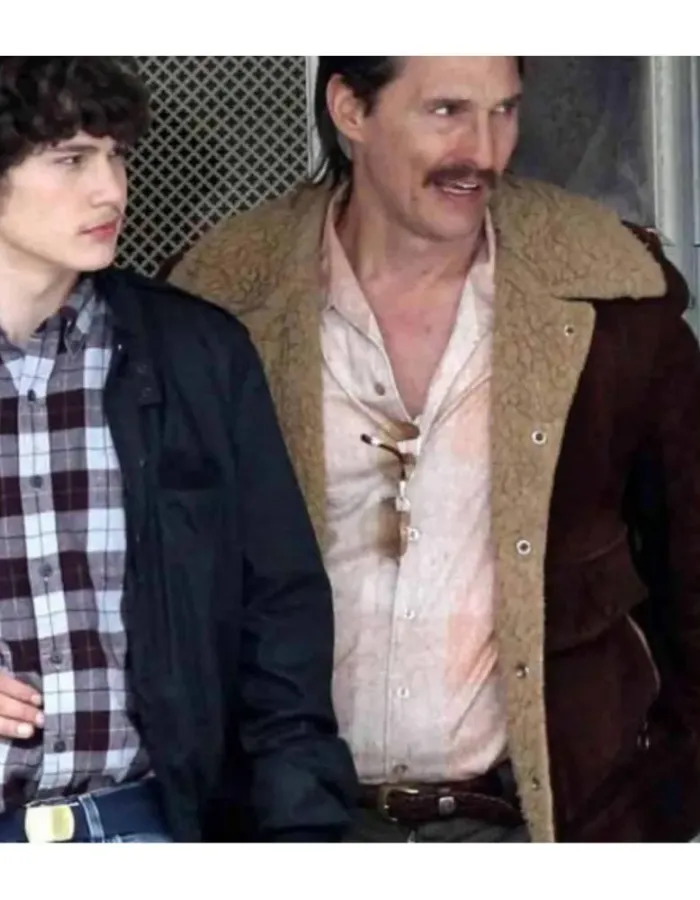 White Boy Rick Matthew Mcconaughey (Richard Wershe) Brown Suede Leather Coat