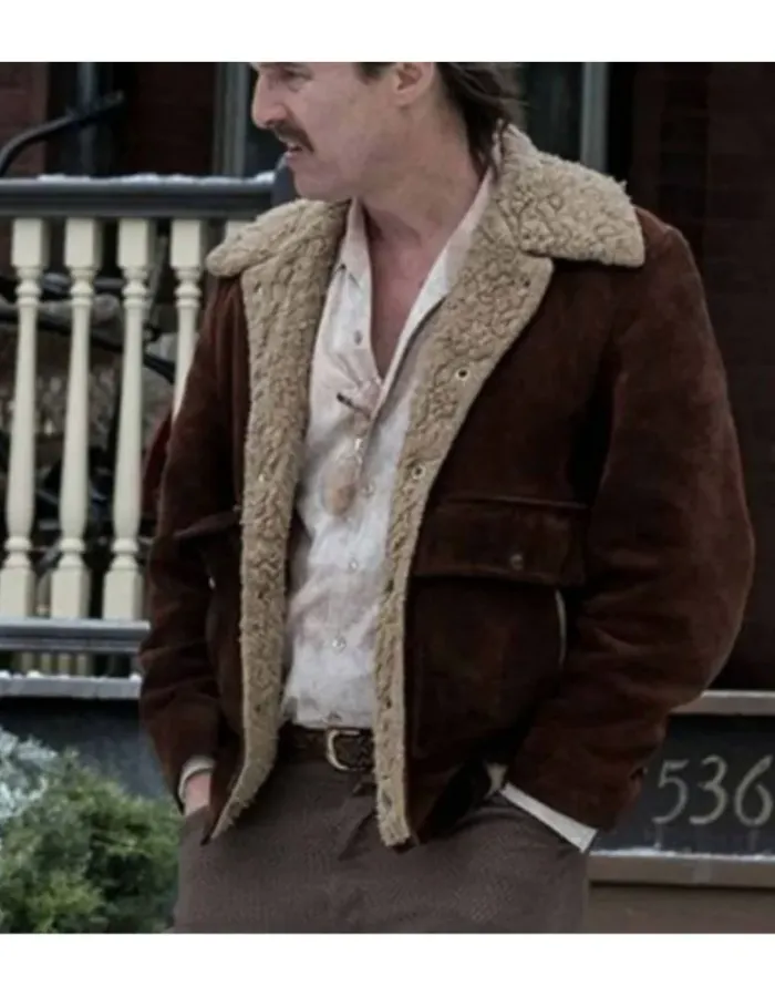 White Boy Rick Matthew Mcconaughey (Richard Wershe) Brown Suede Leather Coat