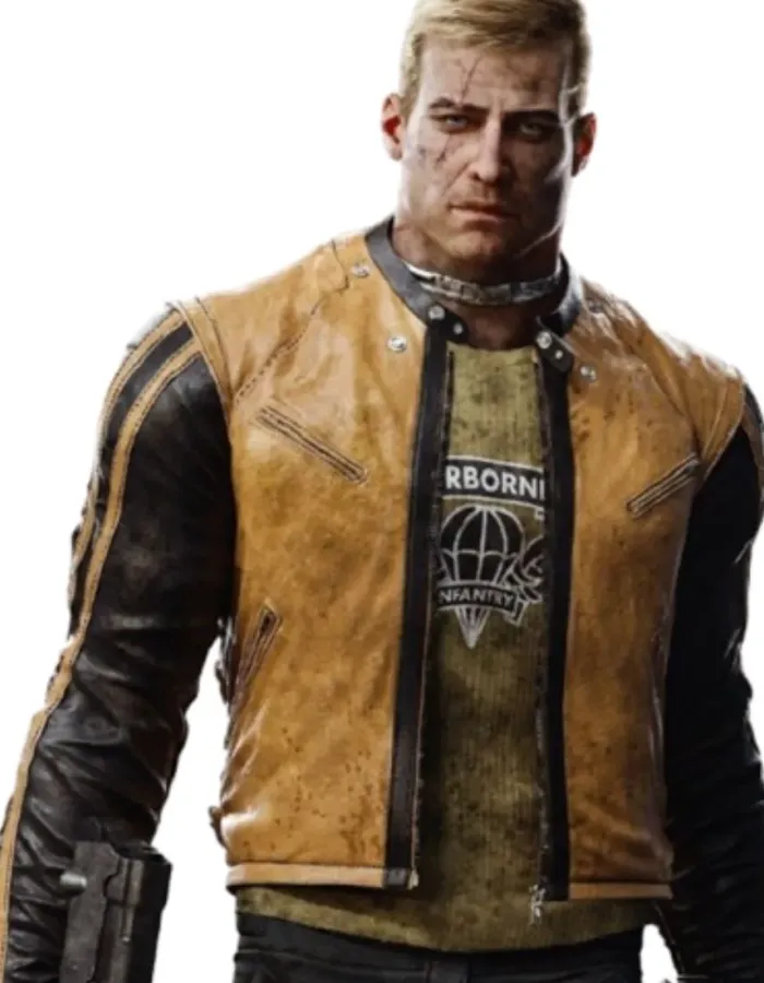 Wolfenstein 2 Brian Bloom (William Blazkowicz) Yellow Leather Jacket