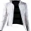Women's Diamond Lace Up White Biker Leather Jacket