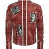 Rock Punk Studded Spike Men’s Motorcycle Leather Jacket Rock Punk Studded Spike Men’s Motorcycle Leather Jacket