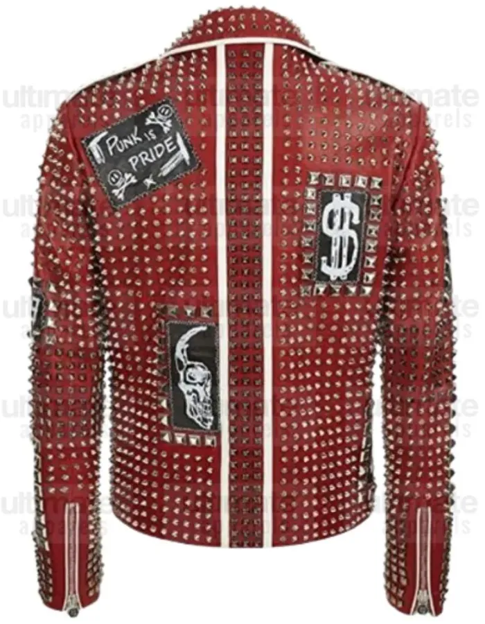 Rock Punk Studded Spike Men’s Motorcycle Leather Jacket Rock Punk Studded Spike Men’s Motorcycle Leather Jacket