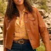 Big Sky S3 Kylie Bunbury (Cassie Dewell) Brown Leather Jacket Big Sky S3 Kylie Bunbury (Cassie Dewell) Brown Leather Jacket