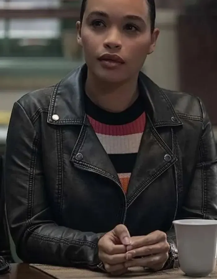 Cobweb 2023 Cleopatra Coleman (Miss Devine) Black Leather Jacket Cobweb 2023 Cleopatra Coleman (Miss Devine) Black Leather Jacket