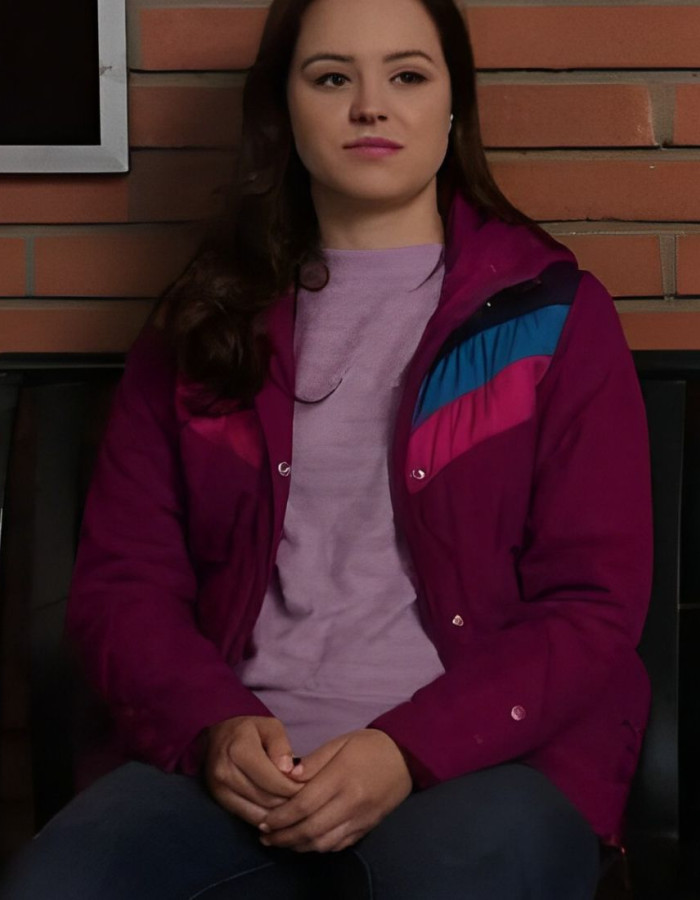 The Goldbergs S7 Hayley Orrantia (Erica Goldberg) Burgundy Cotton Jacket The Goldbergs S7 Hayley Orrantia (Erica Goldberg) Burgundy Cotton Jacket