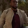 Die Hart 2023 Kevin Hart Beige Suede Leather Jacket