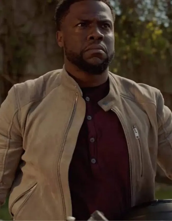 Die Hart 2023 Kevin Hart Beige Suede Leather Jacket