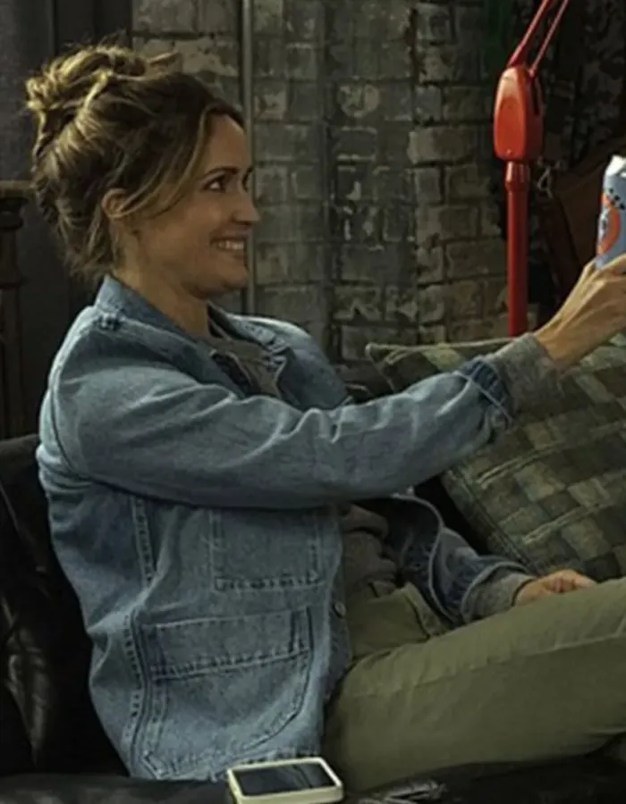 Platonic 2023 Rose Byrne (Sylvia) Blue Denim Jacket
