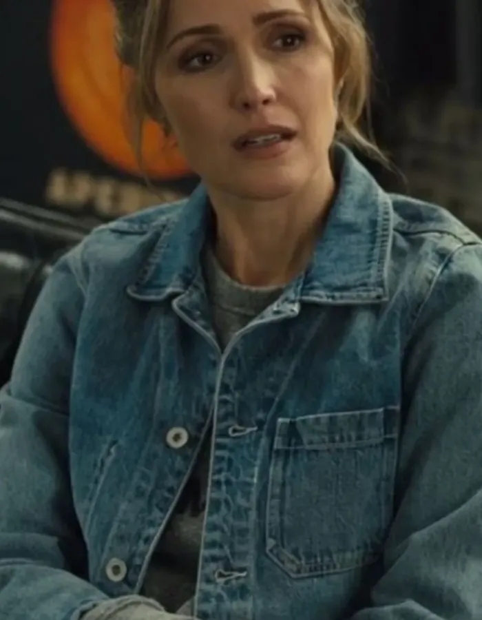 Platonic 2023 Rose Byrne (Sylvia) Blue Denim Jacket