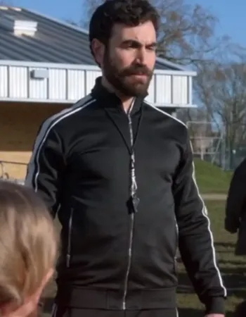 Ted Lasso Brett Goldstein (Roy Kent) Blue Fleece Track Jacket