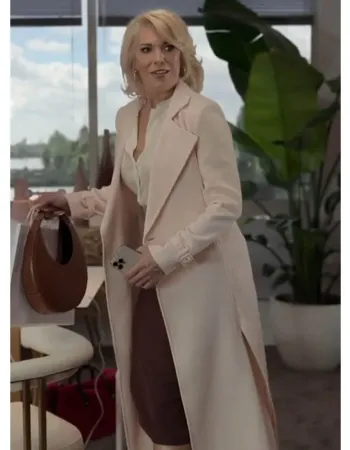 Ted Lasso S3 Hannah Waddingham (Rebecca Welton) Pink Wool Coat