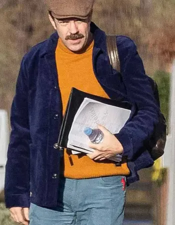 Ted Lasso Jason Sudeikis (Ted Lasso) Blue Velvet Jacket