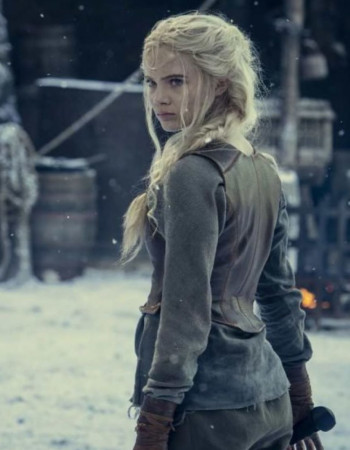 The Witcher S03 Freya Allan (Ciri) Brown Leather Vest