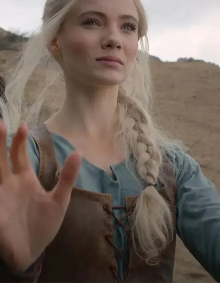 The Witcher S03 Freya Allan (Ciri) Brown Leather Vest The Witcher S03 Freya Allan (Ciri) Brown Leather Vest