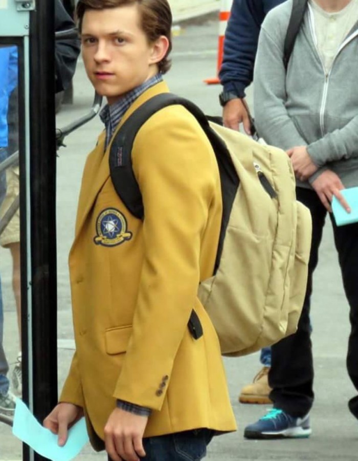 Tom Holland Peter Parker Spiderman Homecoming Yellow Coat Tom Holland Peter Parker Spiderman Homecoming Yellow Coat