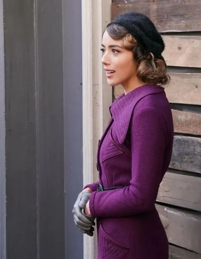 Agents of Shield S7 Chloe Bennet (Daisy Skye) Purple Wool Coat
