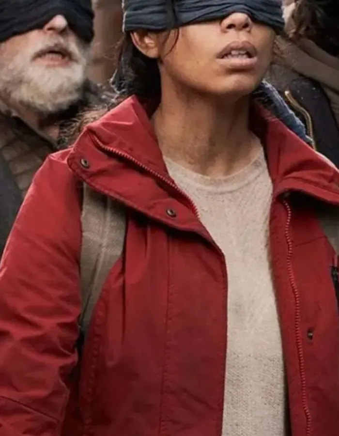 Bird Box Barcelona 2023 Georgina Campbell (Claire) Red Jacket Bird Box Barcelona 2023 Georgina Campbell (Claire) Red Jacket