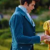 Bridgerton Luke Newton (Colin Bridgerton) Blue Velvet Tailcoat
