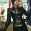 Cruella 2021 Emma Stone (Estella) Black Leather Jacket Cruella 2021 Emma Stone (Estella) Black Leather Jacket