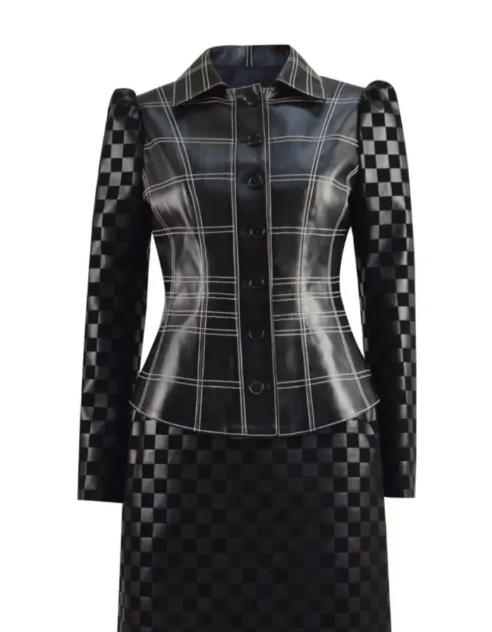 Cruella 2021 Emma Stone (Estella) Black Leather Jacket Cruella 2021 Emma Stone (Estella) Black Leather Jacket