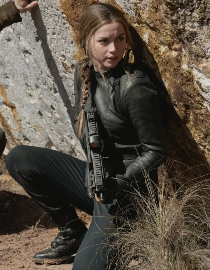 Ghosted 2023 Ana De Armas (Sadie Rhodes) Black Leather Jacket
