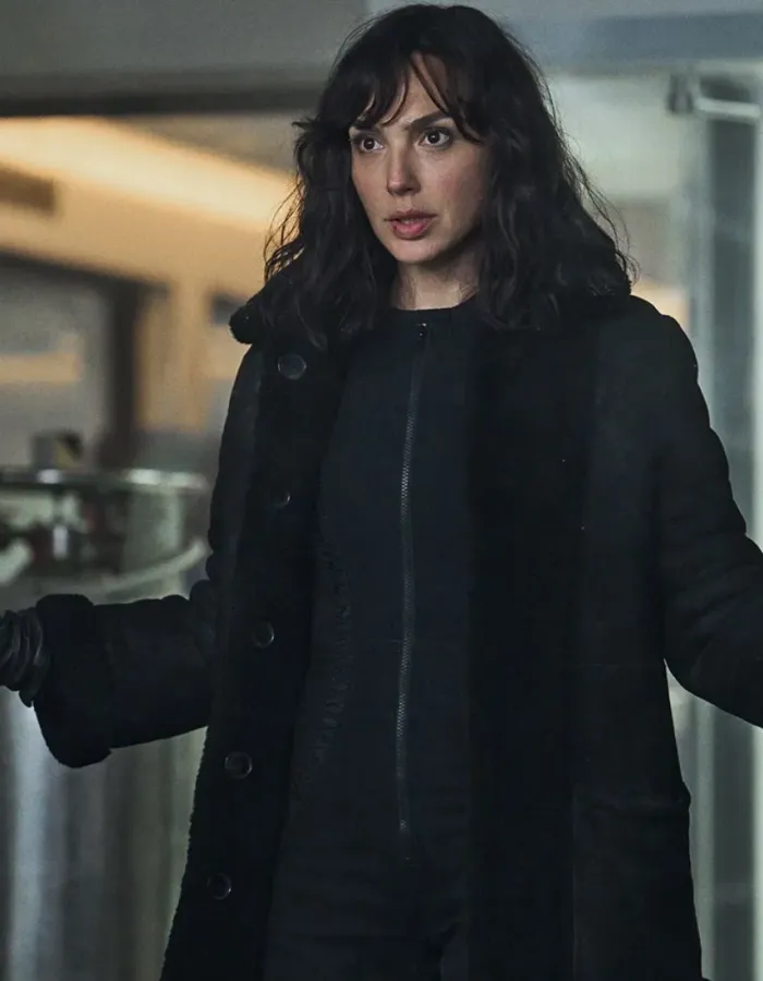 Heart of Stone 2023 Gal Gadot (Rachel Stone) Black Suede Leather Coat Heart of Stone 2023 Gal Gadot (Rachel Stone) Black Suede Leather Coat