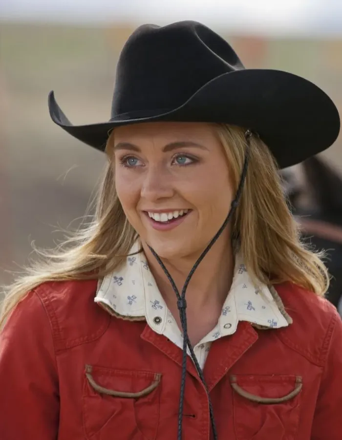 Heartland Tv Series Amber Marshall (Amy Fleming) Red Cotton Jacket Heartland Tv Series Amber Marshall (Amy Fleming) Red Cotton Jacket