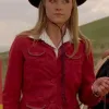 Heartland Tv Series Amber Marshall (Amy Fleming) Red Cotton Jacket Heartland Tv Series Amber Marshall (Amy Fleming) Red Cotton Jacket