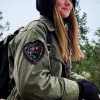 Jurassic World Dominion 2022 Isabella Sermon (Maisie Lockwood) Green Jacket