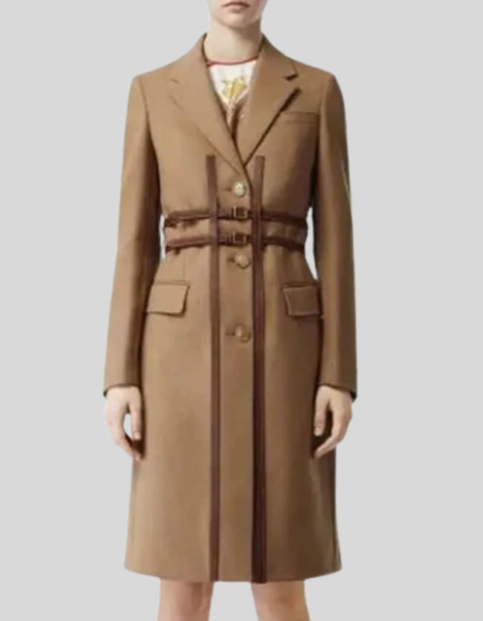 Love Life Anna Kendrick (Darby) Brown Wool Trench Coat Love Life Anna Kendrick (Darby) Brown Wool Trench Coat