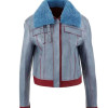 Love Life Zoe Chao (Sara Yang) Blue Leather Jacket Love Life Zoe Chao (Sara Yang) Blue Leather Jacket