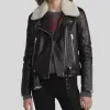 Love Life Zoe Chao (Sara Yang) Black Motorcycle Leather Jacket