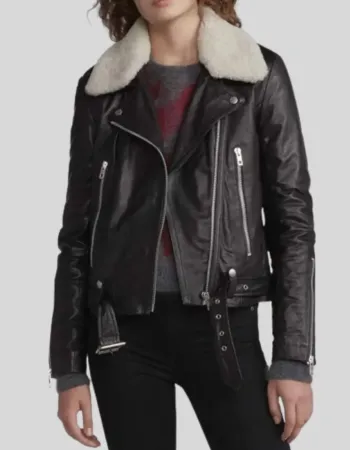 Love Life Zoe Chao (Sara Yang) Black Motorcycle Leather Jacket