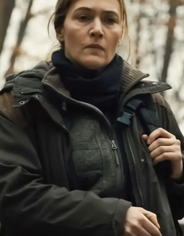 Mare of Easttown 2021 Sosie Bacon (Carrie Layden) Black Cotton Jacket