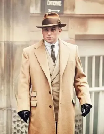 Peaky Blinders Finn Cole (Michael Gray) Brown Wool Coat