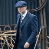 Peaky Blinders S5 Cillian Murphy (Thomas Shelby) Blue Wool Trench Coat