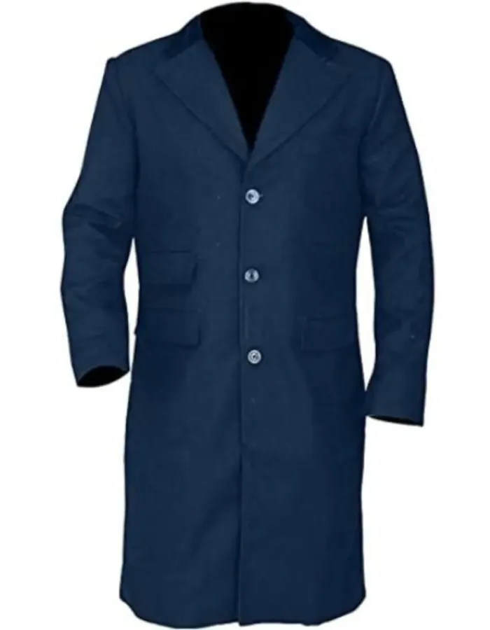 Peaky Blinders S5 Cillian Murphy (Thomas Shelby) Blue Wool Trench Coat