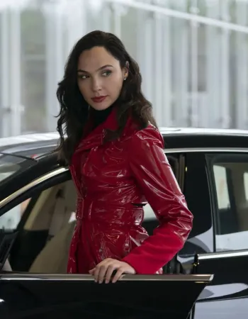 Red Notice 2021 Gal Gadot (the Bishop) Leather Coat