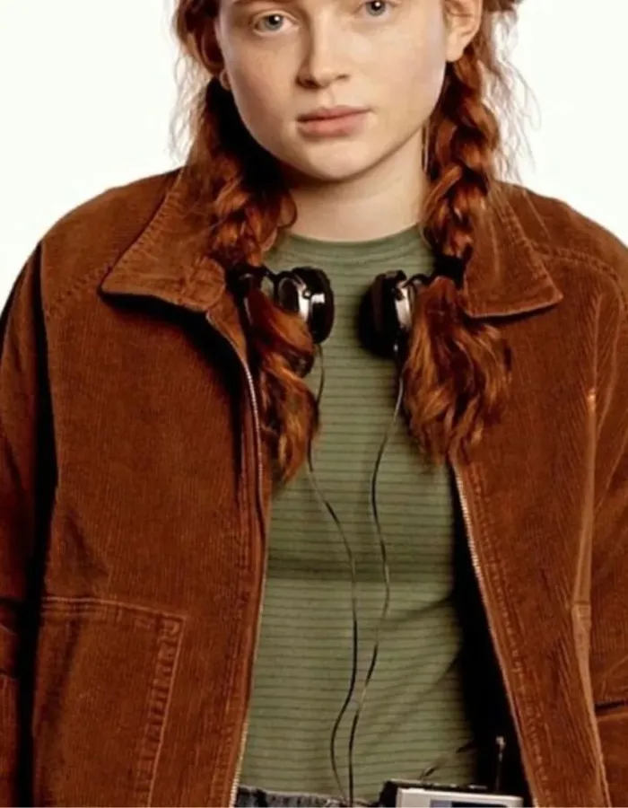 Stranger Things S4 Sadie Sink (Max Mayfield) Brown Jacket Stranger Things S4 Sadie Sink (Max Mayfield) Brown Jacket