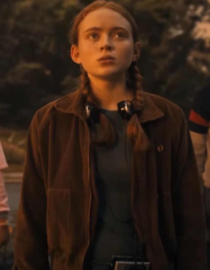 Stranger Things S4 Sadie Sink (Max Mayfield) Brown Jacket Stranger Things S4 Sadie Sink (Max Mayfield) Brown Jacket