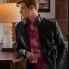 The Collective 2023 Lucas Till (Sam Alexander) Leather Black Jacket The Collective 2023 Lucas Till (Sam Alexander) Leather Black Jacket