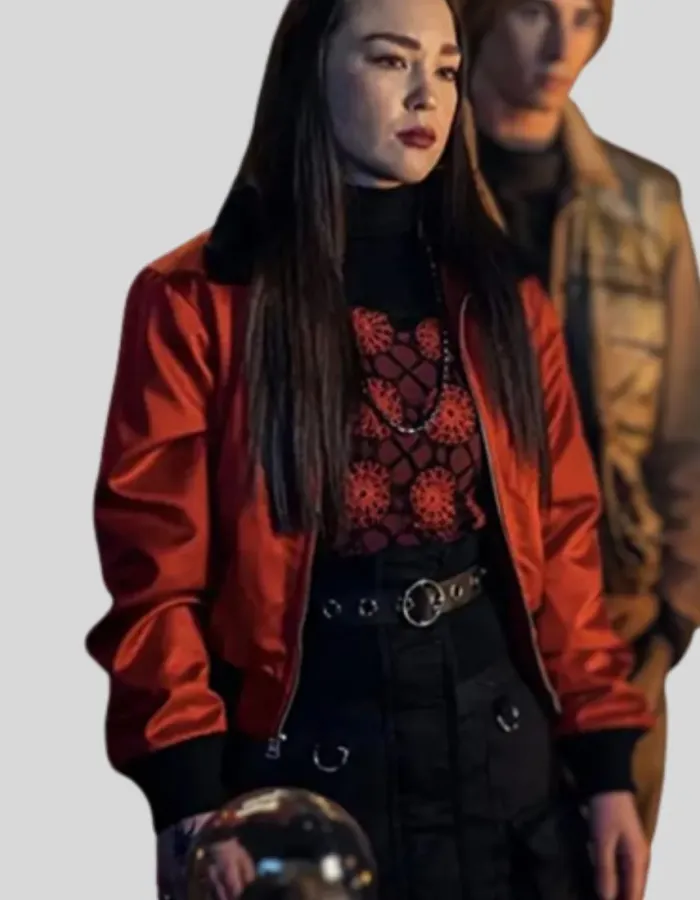 Wednesday 2022 Naomi J. Ogawa (Yoko Tanaka) Bomber Satin Jacket Wednesday 2022 Naomi J. Ogawa (Yoko Tanaka) Bomber Satin Jacket