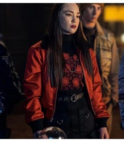 Wednesday 2022 Naomi J. Ogawa (Yoko Tanaka) Bomber Satin Jacket