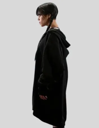 Wednesday Jenna Ortega (Wednesday Addams) Black Fleece Hoodie Wednesday Jenna Ortega (Wednesday Addams) Black Fleece Hoodie