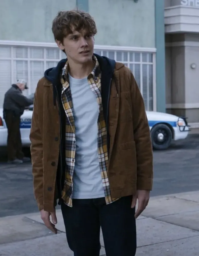 Wednesday 2022 Hunter Doohan (Tyler Galpin) Brown Corduroy Jacket