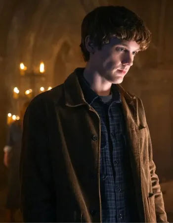 Wednesday 2022 Hunter Doohan (Tyler Galpin) Brown Corduroy Jacket