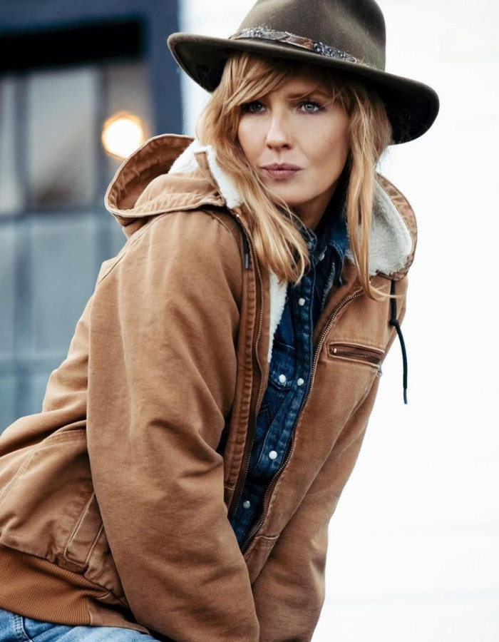 Yellowstone Tv Series Kelly Reilly (Beth Dutton) Bomber Jacket