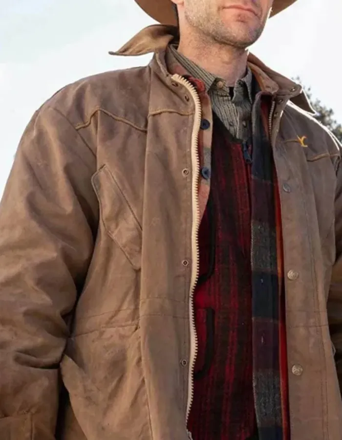 Yellowstone Wes Bentley (Jamie Dutton) Brown Cotton Jacket Yellowstone Wes Bentley (Jamie Dutton) Brown Cotton Jacket
