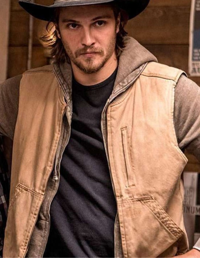 Yellowstone Luke Grimes (Kayce Dutton) Brown Cotton Vest Yellowstone Luke Grimes (Kayce Dutton) Brown Cotton Vest