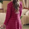 A Paris Proposal 2023 Alexa Penavega (Anna Bowman) Pink Coat